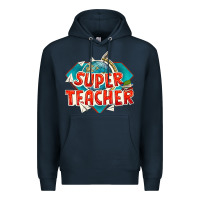 Navy super teacher Premium Hoodie - texasbilliewilder