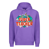 Purple super teacher Premium Hoodie - texasbilliewilder