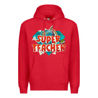 Red super teacher Premium Hoodie - texasbilliewilder