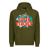 Army Green super teacher Premium Hoodie - texasbilliewilder
