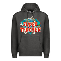 Charcoal Heather super teacher Premium Hoodie - texasbilliewilder