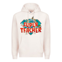 Pale Pink super teacher Premium Hoodie - texasbilliewilder