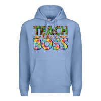 Colony Blue teach like a boss Premium Hoodie - texasbilliewilder