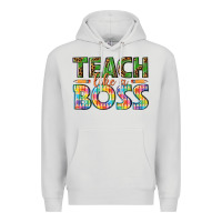 Dove Grey teach like a boss Premium Hoodie - texasbilliewilder