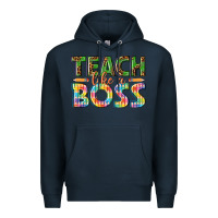 Navy teach like a boss Premium Hoodie - texasbilliewilder