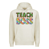 Oatmeal Heather teach like a boss Premium Hoodie - texasbilliewilder