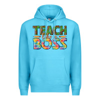 Ocean Blue teach like a boss Premium Hoodie - texasbilliewilder