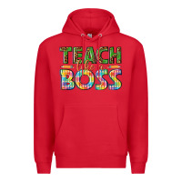 Red teach like a boss Premium Hoodie - texasbilliewilder