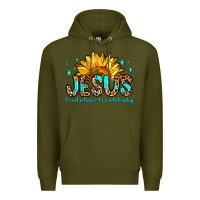 Army Green jesus it s not religion it s a relationship Premium Hoodie - Zillion Design Studio