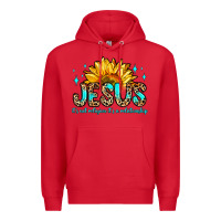 Red jesus it s not religion it s a relationship Premium Hoodie - Zillion Design Studio