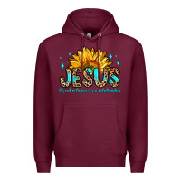 Burgundy jesus it s not religion it s a relationship Premium Hoodie - Zillion Design Studio