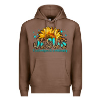 Chestnut jesus it s not religion it s a relationship Premium Hoodie - Zillion Design Studio