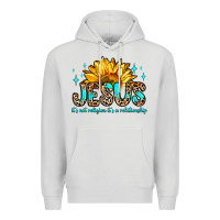 Dove Grey jesus it s not religion it s a relationship Premium Hoodie - Zillion Design Studio
