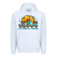 White jesus it s not religion it s a relationship Premium Hoodie - Zillion Design Studio