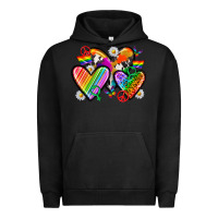 Pigment Black pride hearts Urban Hoodie - texasbilliewilder