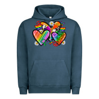 Pigment Midnight Navy pride hearts Urban Hoodie - texasbilliewilder