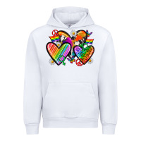 White pride hearts Urban Hoodie - texasbilliewilder