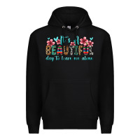 Black it s a beautiful day to leave me alone Premium Hoodie - Zillion Design Studio