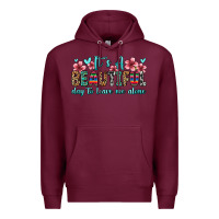 Burgundy it s a beautiful day to leave me alone Premium Hoodie - Zillion Design Studio