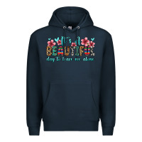 Navy it s a beautiful day to leave me alone Premium Hoodie - Zillion Design Studio