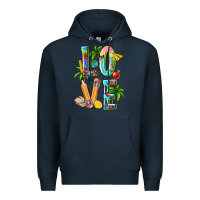 Navy summer love teacher Premium Hoodie - texasbilliewilder