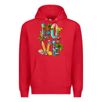Red summer love teacher Premium Hoodie - texasbilliewilder