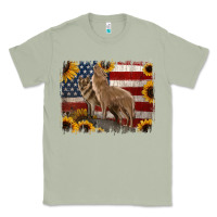 Matcha American Wolves with Sunflower Background Png Classic Tee - Jasminsmagicworld