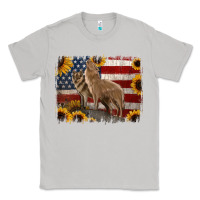 Moon Dust American Wolves with Sunflower Background Png Classic Tee - Jasminsmagicworld