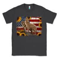 Smoke American Wolves with Sunflower Background Png Classic Tee - Jasminsmagicworld