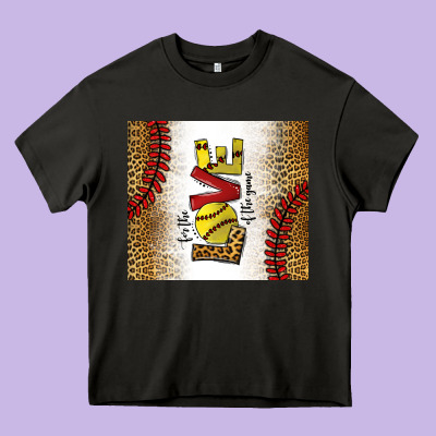 For The Love Of The Game Softball Heavy Core Tee Designed By Chombo