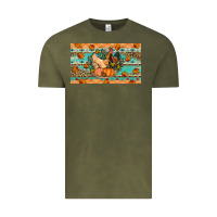 Vintage Olive Fall coop animals pumpkin Vintage Tee - Artiststas