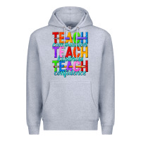Heather Grey teach compassion teach kindness teach confidence Premium Hoodie - texasbilliewilder