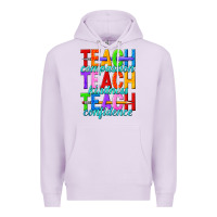 Lilac teach compassion teach kindness teach confidence Premium Hoodie - texasbilliewilder