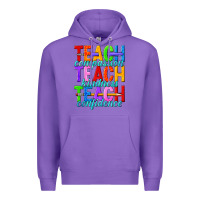 Purple teach compassion teach kindness teach confidence Premium Hoodie - texasbilliewilder