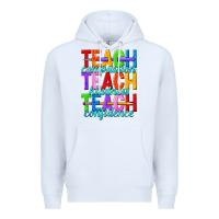 White teach compassion teach kindness teach confidence Premium Hoodie - texasbilliewilder