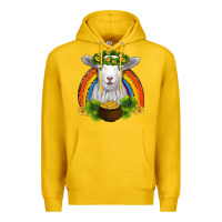 Lemon st patricks day baby sheep shamrocks gold rainbow Premium Hoodie - RanaPortraitStore