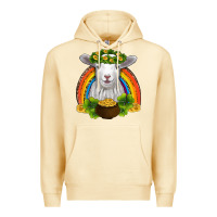 Pina Colada st patricks day baby sheep shamrocks gold rainbow Premium Hoodie - RanaPortraitStore