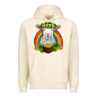 Sandshell st patricks day baby sheep shamrocks gold rainbow Premium Hoodie - RanaPortraitStore
