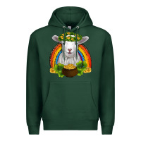 Sports Green st patricks day baby sheep shamrocks gold rainbow Premium Hoodie - RanaPortraitStore