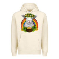 Tofu st patricks day baby sheep shamrocks gold rainbow Premium Hoodie - RanaPortraitStore