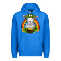 True Royal st patricks day baby sheep shamrocks gold rainbow Premium Hoodie - RanaPortraitStore