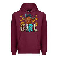 Burgundy hay girl Premium Hoodie - Zillion Design Studio
