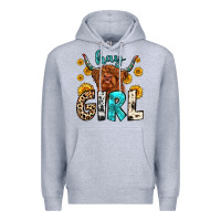 Heather Grey hay girl Premium Hoodie - Zillion Design Studio