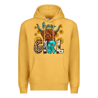Mustard hay girl Premium Hoodie - Zillion Design Studio