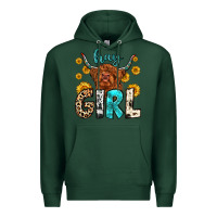 Sports Green hay girl Premium Hoodie - Zillion Design Studio