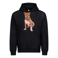 Forest Green Brown Pitbull Urban Hoodie - RanaPortraitStore