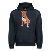 Navy Brown Pitbull Urban Hoodie - RanaPortraitStore