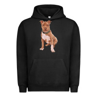 Pigment Black Brown Pitbull Urban Hoodie - RanaPortraitStore