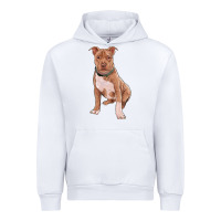 White Brown Pitbull Urban Hoodie - RanaPortraitStore