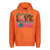 Carrot all you need is love and a good cup of coffee Premium Hoodie - AdoDesignShop